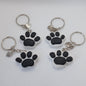 paw print polymer clay keyring