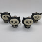 glow-in-the-dark skeleton cat polymer clay keyring