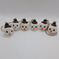 snowman head polymer clay keyring