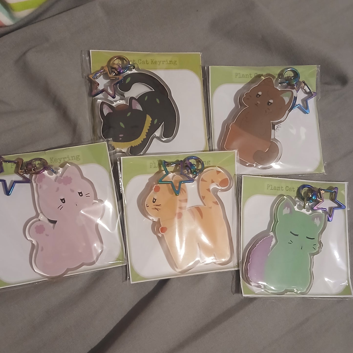 Lucky dip acrylic keyring bags