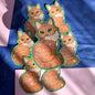 Swirly ginger tabby cat 2" single sticker